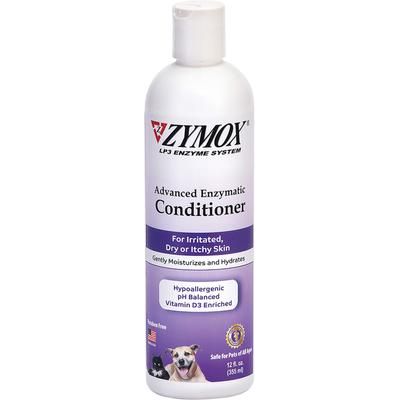 Paquete: Acondicionador de avena enzimático avanzado Zymox (botella de 355 ml) + Champú de avena para perros y gatos (botella de 355 ml)