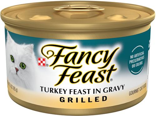 Grilled Turkey Feast in Gravy Canned Cat Food, 3-oz, case of 24