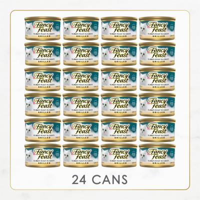Grilled Turkey Feast in Gravy Canned Cat Food, 3-oz, case of 24