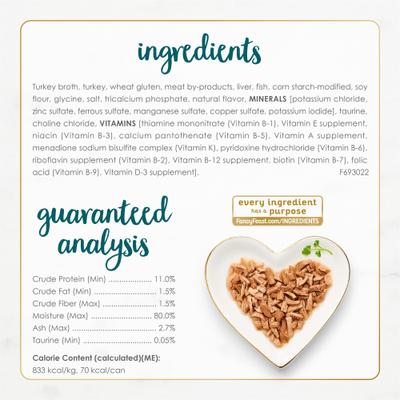 Grilled Turkey Feast in Gravy Canned Cat Food, 3-oz, case of 24