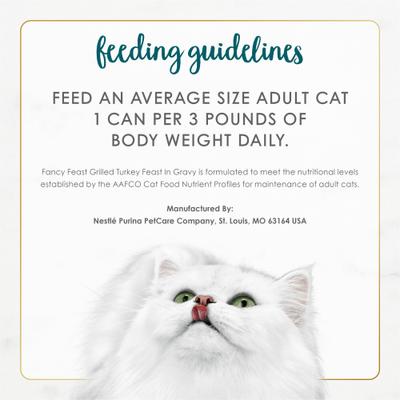 Grilled Turkey Feast in Gravy Canned Cat Food, 3-oz, case of 24