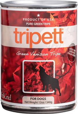Tripett Green Venison Tripe Grain- Free Canned Dog Food, 12.8-oz, case of 12