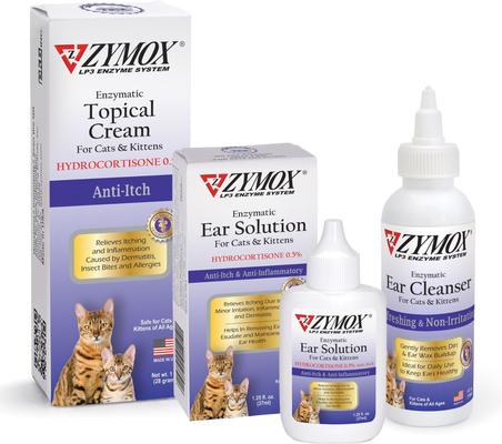 Enzymatic Kitten & Cat Ear Solution with 0.5% Hydrocortisone, 1.25-fl oz bottle