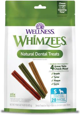 by Wellness Stix Dental Chews Natural Grain-Free Dental Dog Treats, Small, 28 count