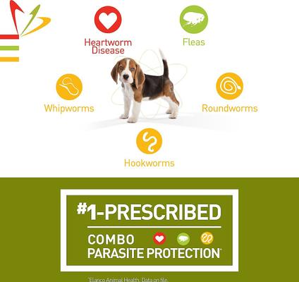 Chewable Tablet for Dogs, 10.1-20 lbs, (Orange Box), 12 Chewable Tablets (12-mos. supply)