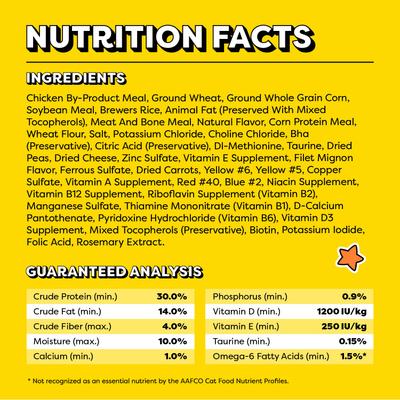 Beef, Chicken, & Cheese BBQ Flavor Adult Dry Cat Food, 3.15-lb bag