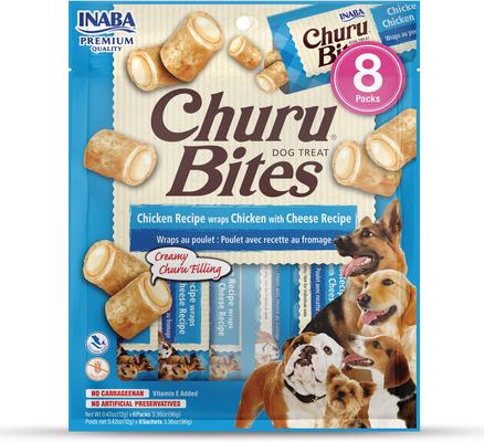 Churu Bites Wraps Chicken with Tuna Recipe Grain-Free Soft & Chewy Dog Treats, 0.42-oz, pack of 8
