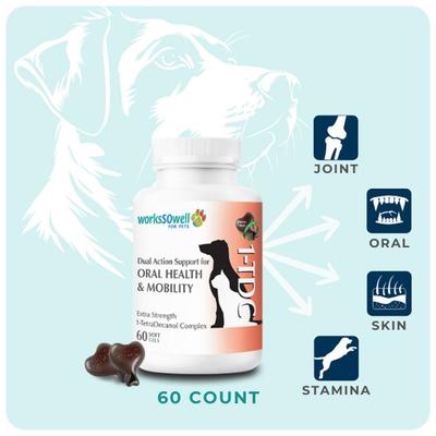 Dental & Joint Health Softgel Supplement for Dogs & Cats, 60 count