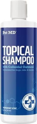 Champú tópico de menta para mascotas, botella de 355 ml