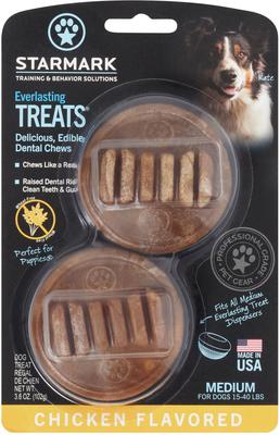 Everlasting Chicken Flavored Dental Dog Treats, Medium, 2 count