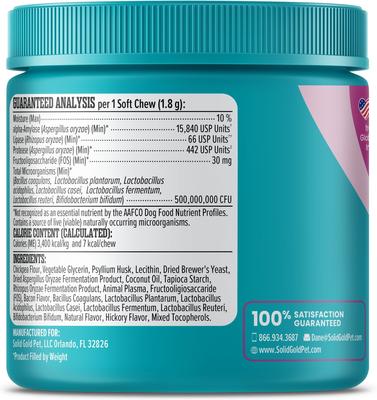 Mellow Belly Probiotic Soft Chews Digestive Supplement for Dogs, 60 count