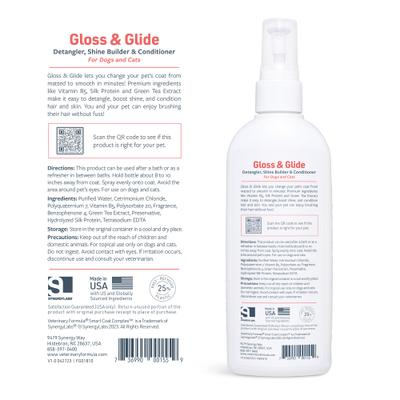 Acondicionador en aerosol para mascotas Gloss & Glide, botella de 8 onzas líquidas