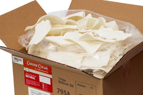 Natural Premium Thick Cut Rawhide Chips Beef Flavor Dental Dog Chews, 84 count