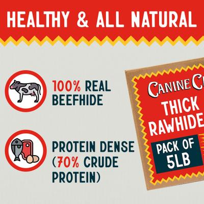 Natural Premium Thick Cut Rawhide Chips Beef Flavor Dental Dog Chews, 84 count