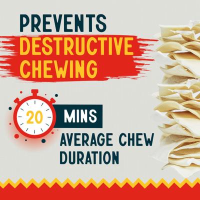 Natural Premium Thick Cut Rawhide Chips Beef Flavor Dental Dog Chews, 84 count