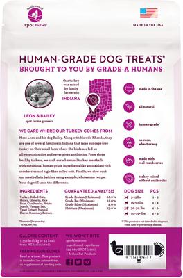 Turkey Meatball Recipe with Cranberries Dog Treats, 12.5-oz bag