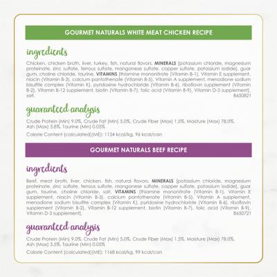 Gourmet Naturals Poultry & Beef Variety Pack Canned Cat Food, 3-oz, case of 30