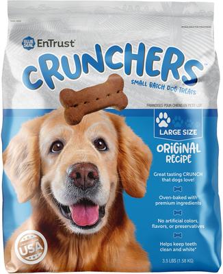 EnTrust Crunchers Original Crunchy Dog Treats, grande, bolsa de 3.5 lb