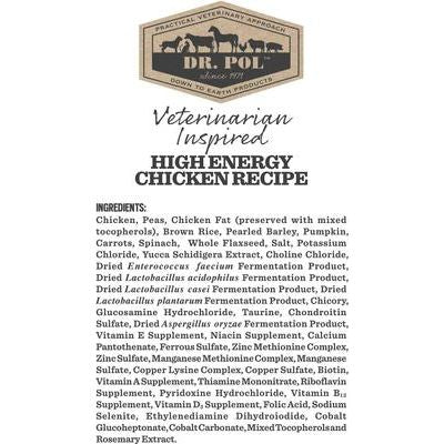 Alimento seco para perros con receta de pollo de alta energía, bolsa de 24 lb