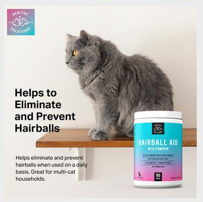 Cat Hairball Control Supplement with Pumpkin Fiber, 90 count