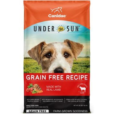 Alimento seco para perros adultos Under the Sun Grain-Free Lamb Recipe, bolsa de 40 lb