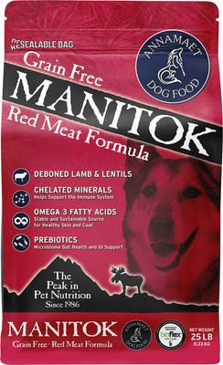Grain-Free Manitok Red Meat Formula Dry Dog Food, 25-lb bag
