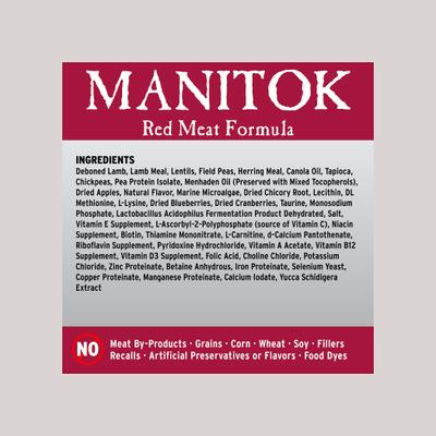 Grain-Free Manitok Red Meat Formula Dry Dog Food, 25-lb bag