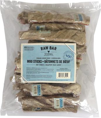 RAW BAR Raw Moo Sticks Freeze-Dried Dog Treats, 20 count