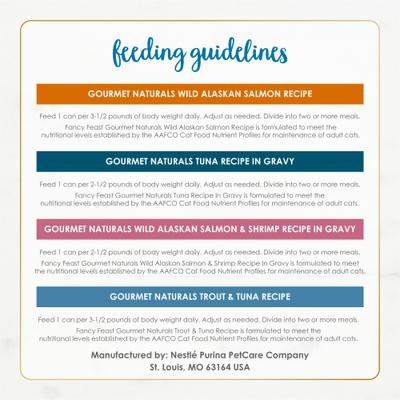 Comida enlatada para gatos Gourmet Naturals Seafood Variety Pack, 3 oz, caja de 30