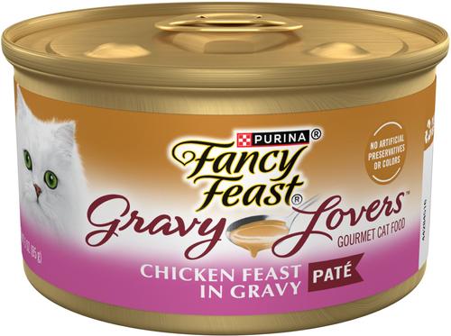 Gravy Lovers Salmon Feast Pate Wet Cat Food, 3-oz can, case of 24