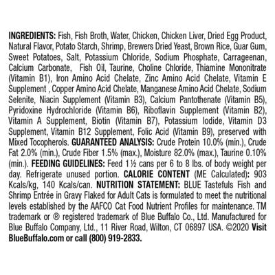 Tastefuls Natural Flaked Fish & Shrimp Entree in Gravy Wet Cat Food, 5.5-oz can, case of 12