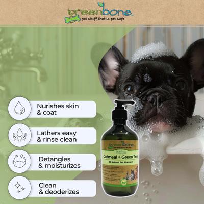 Pet Spa All-Natural Plant-Based Shampoo, Oatmeal & Green Tea, 16.9-fl oz bottle
