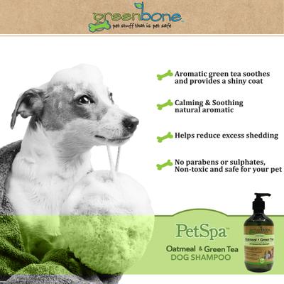 Pet Spa All-Natural Plant-Based Shampoo, Oatmeal & Green Tea, 16.9-fl oz bottle