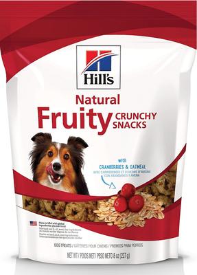 Natural Fruity Snacks with Cranberries & Oatmeal Crunchy Dog Treats, 8-oz bag