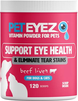 Beef Liver Vision & Tear Stain Powder Supplement for Dogs & Cats, 4-oz jar
