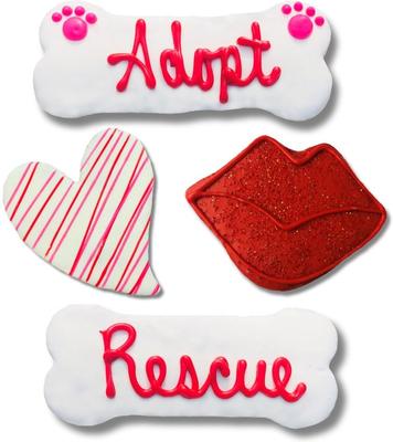 Adopt & Rescue Peanut Butter & Honey Assorted Crunchy Dog Treats, 18 count