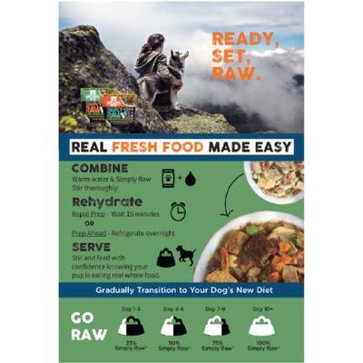 Alimento liofilizado para perros Fresh Chicken Simply Raw, bolsa de 3 lb