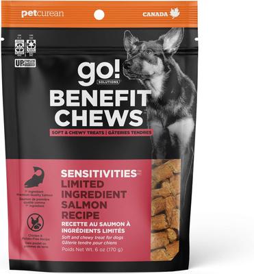 Benefit Chews Sensitivities Benefit Limited Ingredient Salmon Recipe Soft & Chewy Dog Treats, 6-oz bag