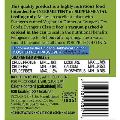 Classic Recipes Beef Grain-Free Canned Dog Food, 12.5-oz, case of 12