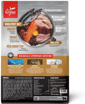 Paquete: Alimento húmedo con paté de aves y pescado ORIJEN Puppy Recipe + Alimento seco para cachorros