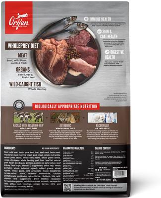 Paquete: Alimento húmedo para estofado de res ORIJEN Real Meat Shreds + Alimento seco para perros Regional Red