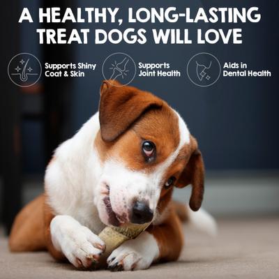 Icelandic Cod Skin Sticks 5-inch Natural Dog Chew Treats, 3 count