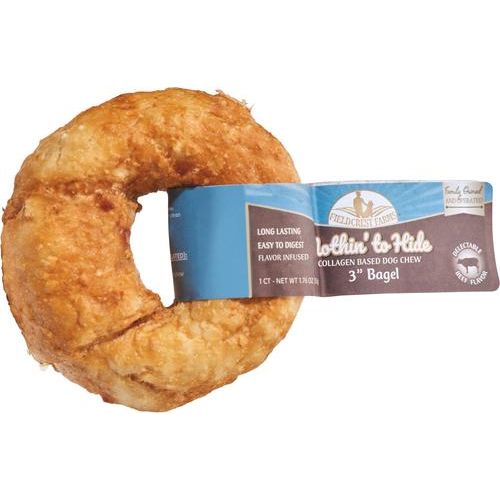 Bagel Nothin' To Hide de 3 pulgadas con sabor a tocino, masticable para perros, 1 unidad