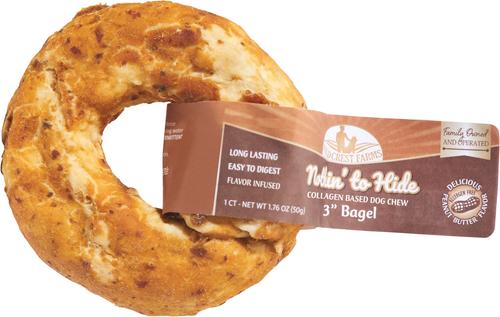 Nothin' To Hide Bagel 3-inch Chicken Flavor Dog Chew, 1 Count