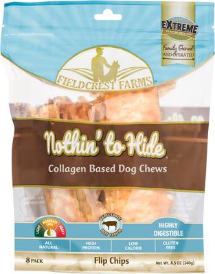 Nothin' To Hide Flip Chips Peanut Butter Flavor Dog Chews, 8 count