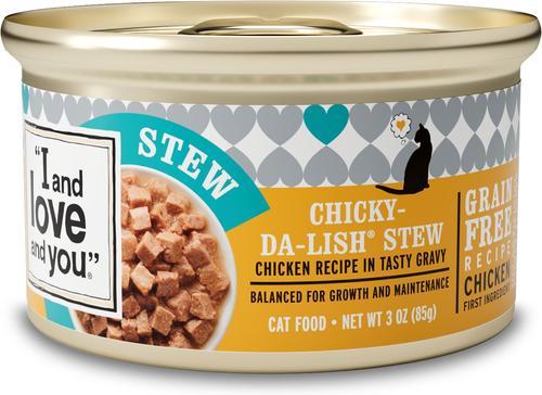 Chicky-Da-Lish Stew Grain-Free Canned Cat Food, 3-oz, case of 24