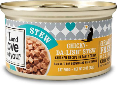 Chicky-Da-Lish Stew Grain-Free Canned Cat Food, 3-oz, case of 24