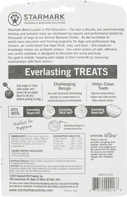 Bundle: Starmark Everlasting Treat Bento Ball Tough Dog Chew Toy, Large + Starmark Everlasting Chicken Flavored Large Dental Dog Treats, 2 count