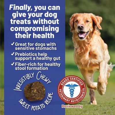 Sensitive Stomach Sweet Potato & Pumpkin Grain-Free Soft & Chewy Dog Treats, 5-oz bag