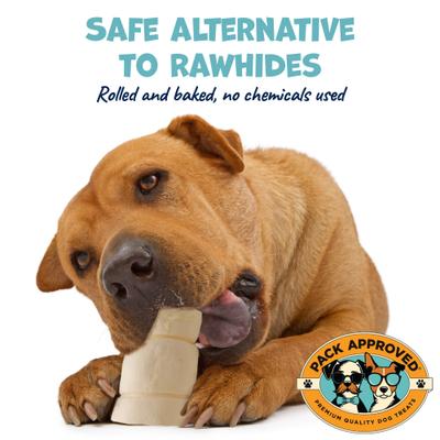 Beef Cheek Rolls 6-inch Natural Dog Chew Treats, 4 count